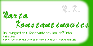 marta konstantinovics business card